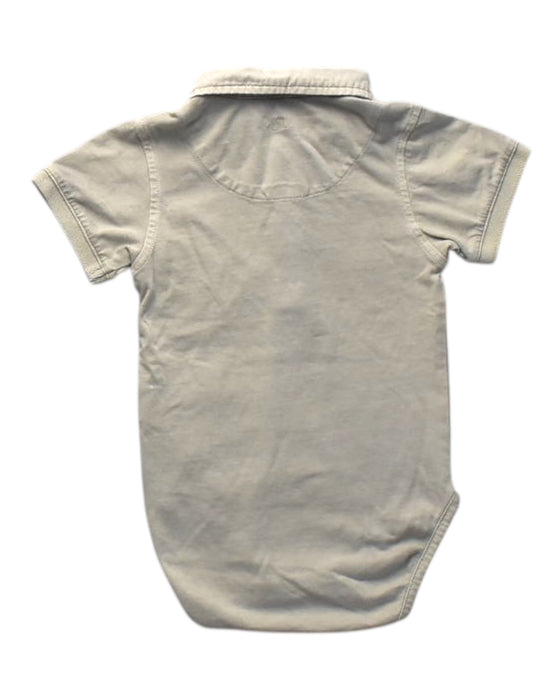 A Beige Short Sleeve Bodysuits from Chateau de Sable in size 12-18M for boy. (Back View)