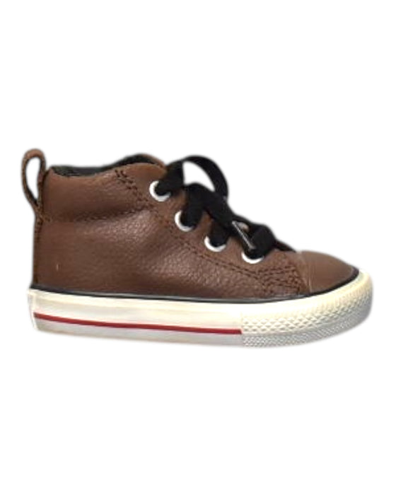 A Brown Sneakers from Converse in size 12-18M for boy. (Front View)