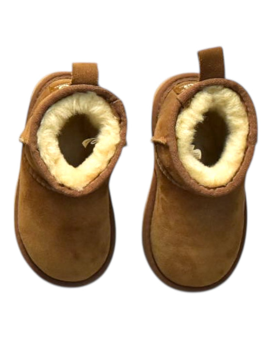 A Brown Booties from UGG in size 3T for girl. (Back View)