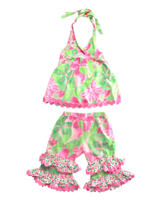 A Multicolour Pants Sets from Mudpie in size 6-12M for girl. (Back View)