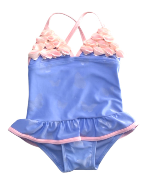 A Blue Swimsuits from Floatimini in size 12-18M for girl. (Front View)