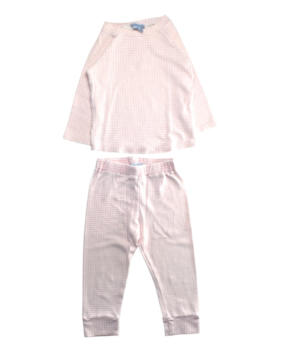 A White Pyjama Sets from Hill House in size 2T for girl. (Front View)