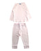 A White Pyjama Sets from Hill House in size 2T for girl. (Front View)