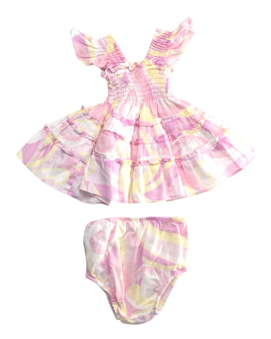 A Multicolour Dress Sets from Hill House in size 6-12M for girl. (Front View)