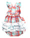 A Multicolour Sleeveless Rompers from Classic Whimsy in size 12-18M for girl. (Back View)