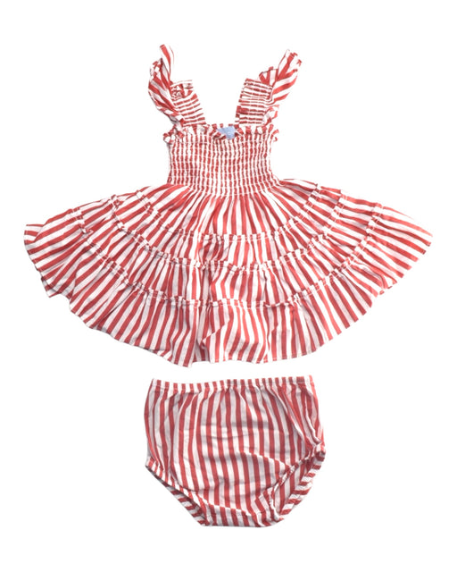 A Red Skirt Sets from Hill House in size 6-12M for girl. (Front View)