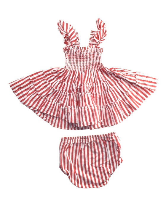 A Red Skirt Sets from Hill House in size 6-12M for girl. (Back View)