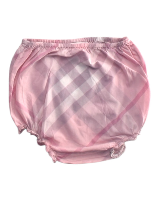 A Pink Bloomers from Burberry in size 6-12M for girl. (Front View)