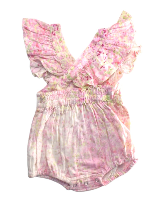 A Pink Sleeveless Rompers from Elizabeth Little in size 6-12M for girl. (Back View)