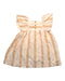 A Beige Sleeveless Dresses from Buho in size 3T for girl. (Front View)