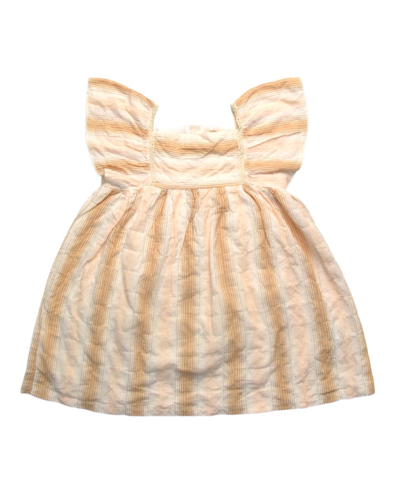 A Beige Sleeveless Dresses from Buho in size 3T for girl. (Back View)