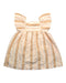 A Beige Sleeveless Dresses from Buho in size 3T for girl. (Back View)