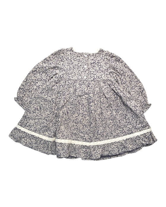 A Blue Long Sleeve Dresses from Little Cotton Clothes in size 2T for girl. (Front View)