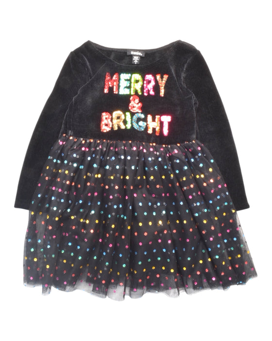 A Multicolour Long Sleeve Dresses from Zunie in size 4T for girl. (Front View)
