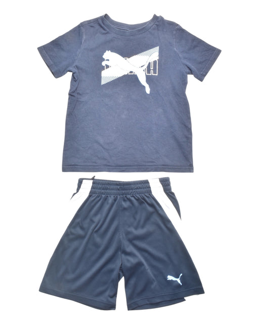 A Blue Shorts Sets from Puma in size 5T for boy. (Front View)