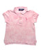 A Pink Short Sleeve Polos from Polo Ralph Lauren in size 4T for girl. (Front View)