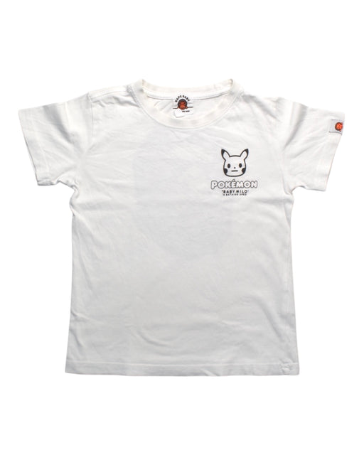 A White Short Sleeve T Shirts from Bape by A Bathing Ape in size 2T for boy. (Front View)