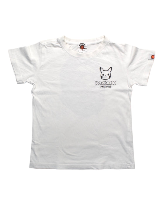 A White Short Sleeve T Shirts from Bape by A Bathing Ape in size 2T for boy. (Front View)