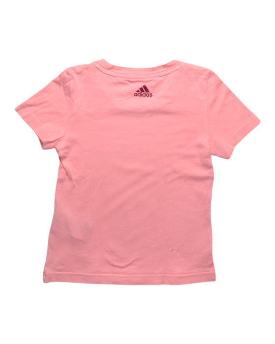 A Pink Short Sleeve T Shirts from Adidas in size 5T for girl. (Back View)