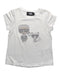 A White Short Sleeve T Shirts from Karl Lagerfeld in size 5T for girl. (Front View)