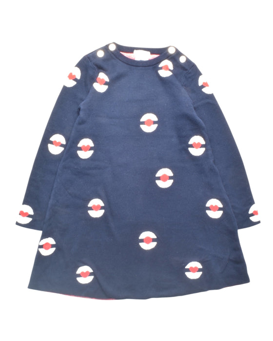 A Navy Sweater Dresses from Jacadi in size 5T for girl. (Front View)