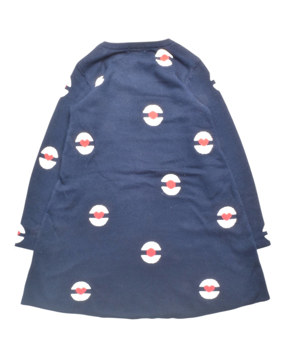 A Navy Sweater Dresses from Jacadi in size 5T for girl. (Back View)