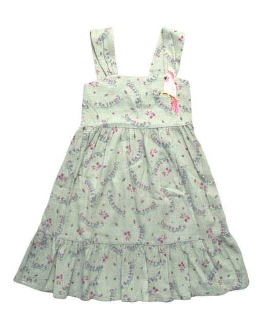 A Green Sleeveless Dresses from Gingersnaps in size 6T for girl. (Front View)