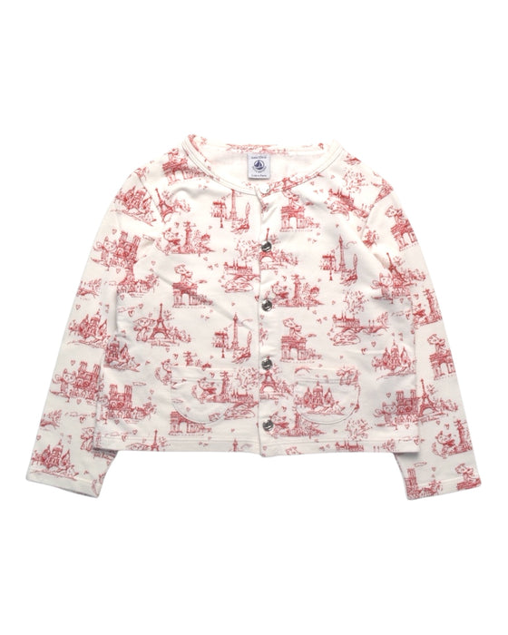 A Red Long Sleeve Tops from Petit Bateau in size 4T for girl. (Front View)