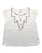 A White Short Sleeve Shirts from Chateau de Sable in size 6T for girl. (Front View)