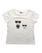A White Short Sleeve T Shirts from Karl Lagerfeld in size 4T for girl. (Front View)
