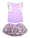 A Purple Skirt Sets from Seed in size 10Y for girl. (Back View)