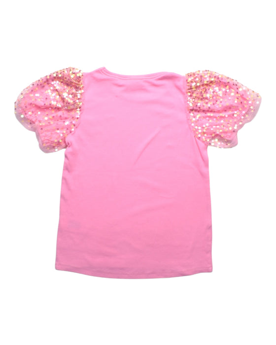 A Pink Short Sleeve Tops from Seed in size 10Y for girl. (Back View)