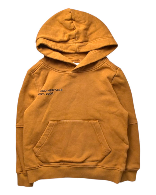 A Orange Hooded Sweatshirts from Seed in size 6T for boy. (Front View)
