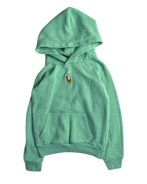A Green Hooded Sweatshirts from Polo Ralph Lauren in size 6T for girl. (Front View)