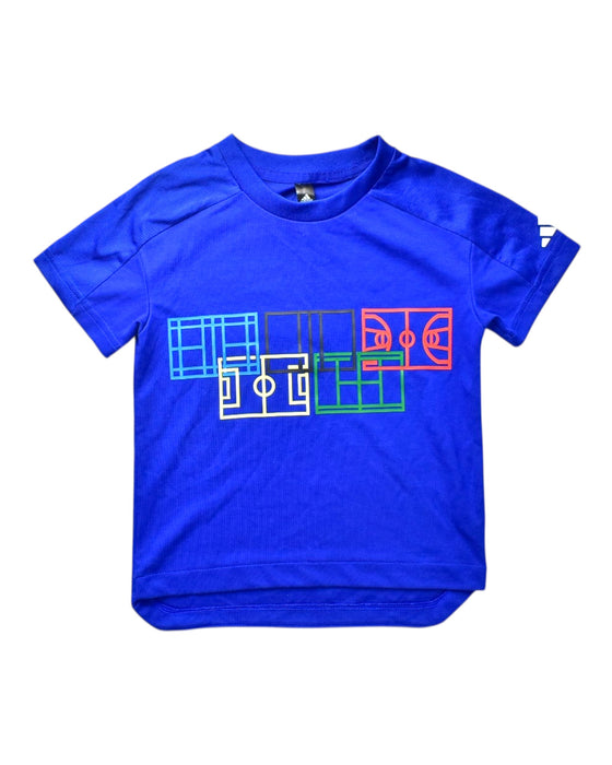 A Multicolour Short Sleeve T Shirts from Adidas in size 6T for boy. (Front View)