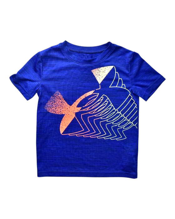 A Blue Short Sleeve T Shirts from Under Armour in size 5T for boy. (Front View)