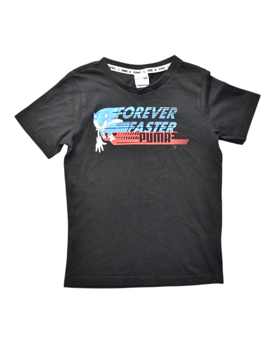 A Black Short Sleeve T Shirts from Puma in size 4T for boy. (Front View)