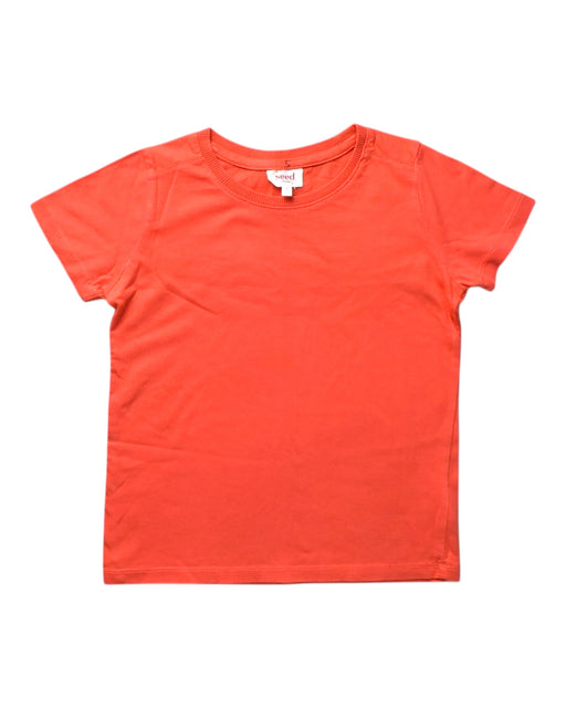 A Orange Short Sleeve T Shirts from Seed in size 5T for girl. (Front View)