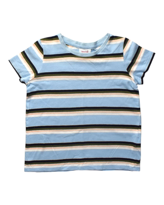 A Multicolour Short Sleeve T Shirts from Seed in size 4T for boy. (Front View)