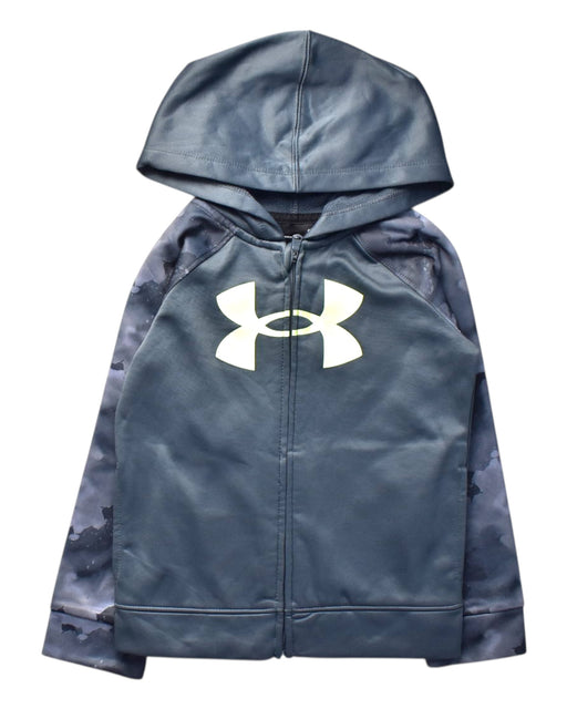 A Blue Lightweight Jackets from Under Armour in size 4T for boy. (Front View)