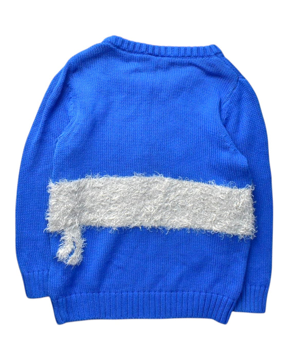 A Blue Knit Sweaters from Seed in size 4T for boy. (Back View)