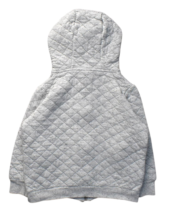 A Grey Puffer/Quilted Jackets from Seed in size 5T for boy. (Back View)