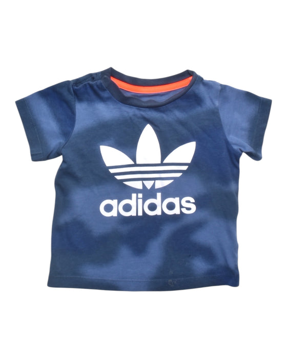 A Blue Short Sleeve T Shirts from Adidas in size 6-12M for boy. (Front View)