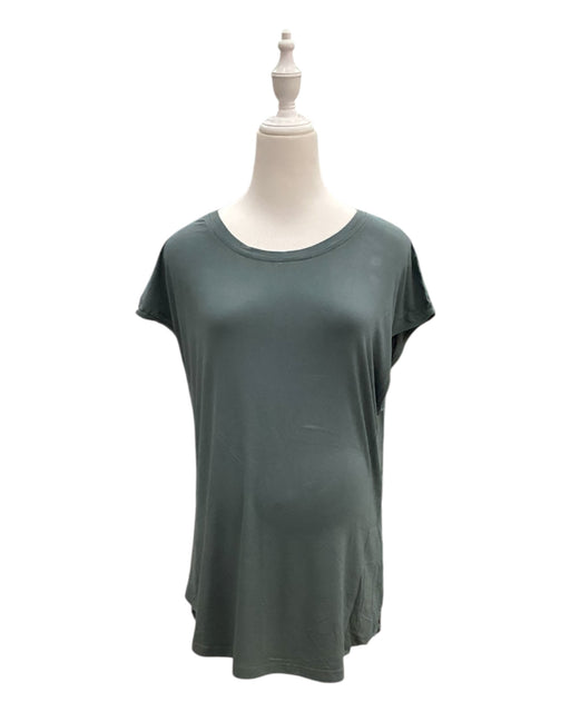 A Green Short Sleeve Tops from Cadenshae in size Maternity-S for maternity. (Front View)