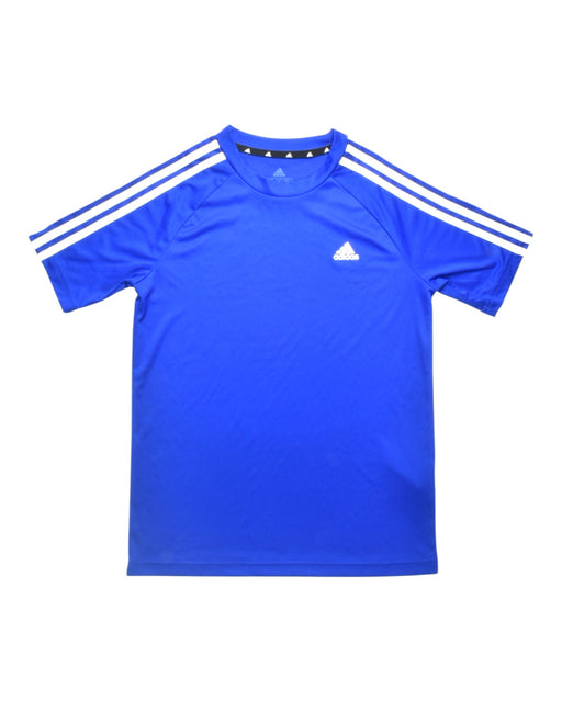 A Blue Short Sleeve T Shirts from Adidas in size 11Y for boy. (Front View)