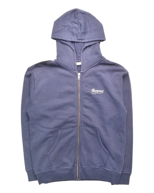A Blue Hooded Sweatshirts from Bonpoint in size 12Y for boy. (Front View)