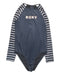 A Navy Rash Guards from Roxy in size 12Y for girl. (Front View)