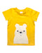 A Yellow Short Sleeve T Shirts from Seed in size 6-12M for boy. (Front View)