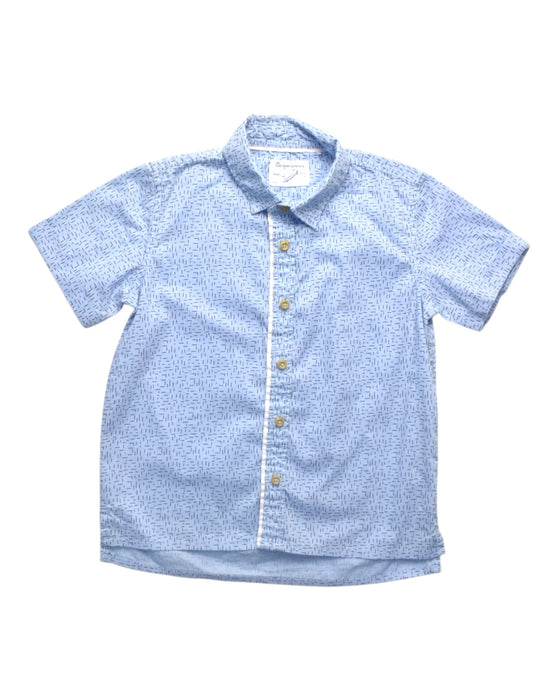 A Blue Short Sleeve Shirts from Gingersnaps in size 4T for boy. (Front View)