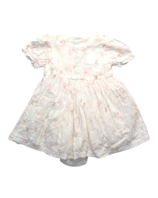 A White Short Sleeve Dresses from Mothercare in size 3-6M for girl. (Front View)